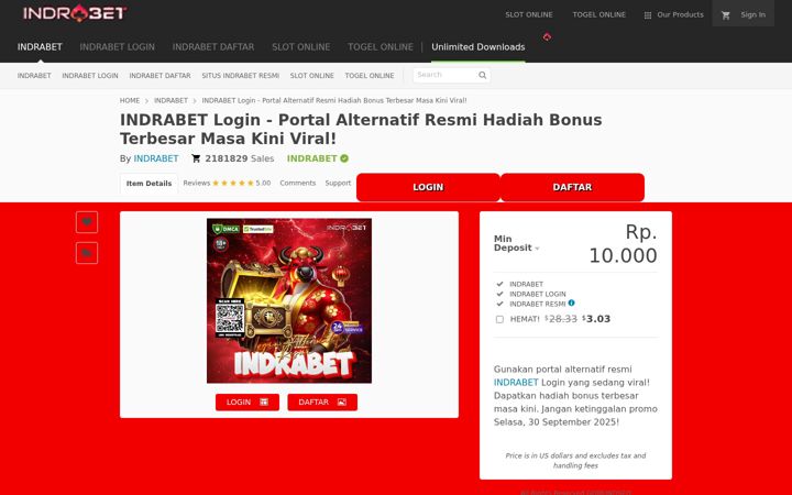 Screenshot of indrabet123.it.com