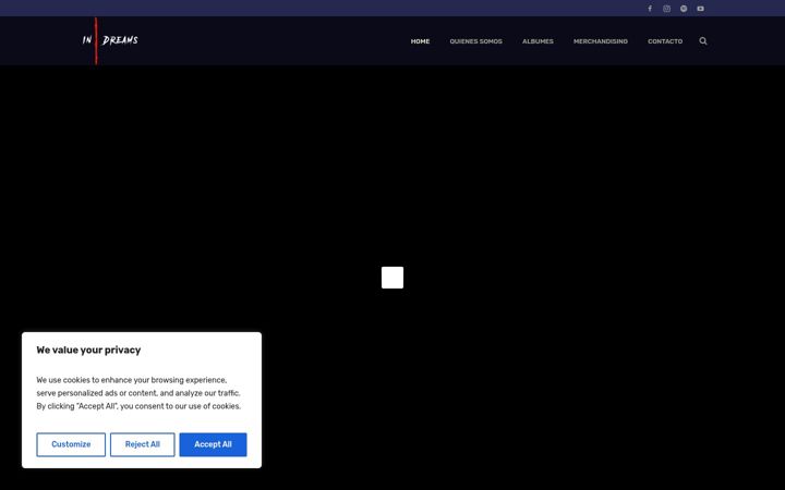 Screenshot of indreamsofficial.es