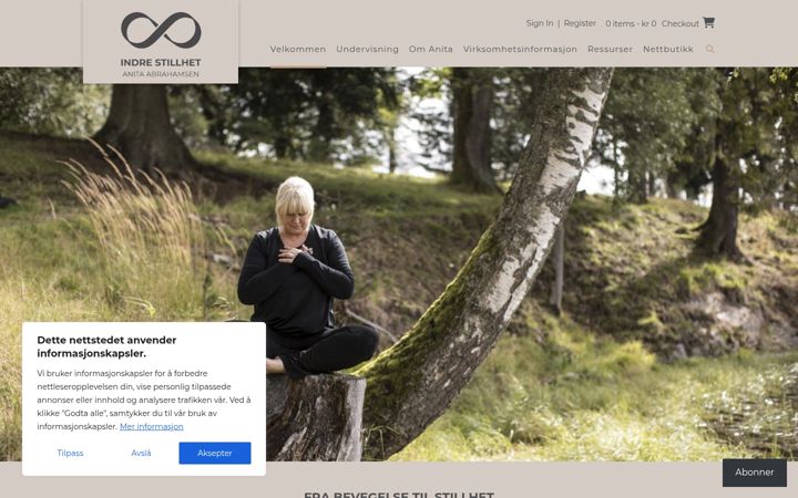 Screenshot of indrestillhet.com