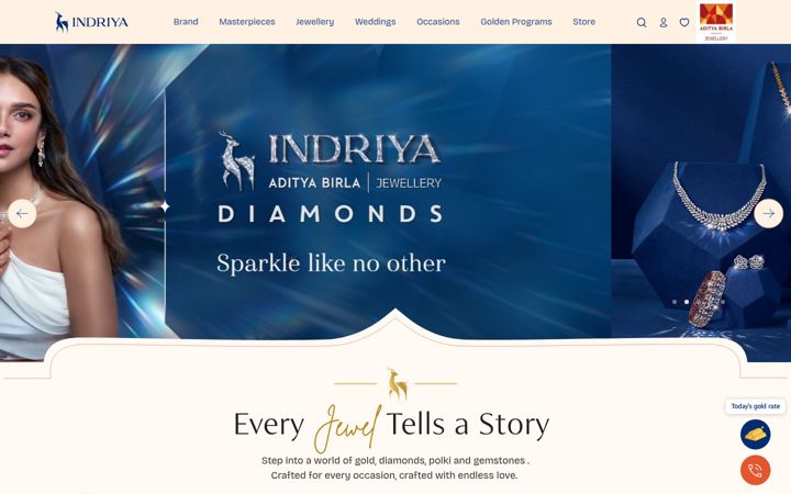 Screenshot of indriya.com
