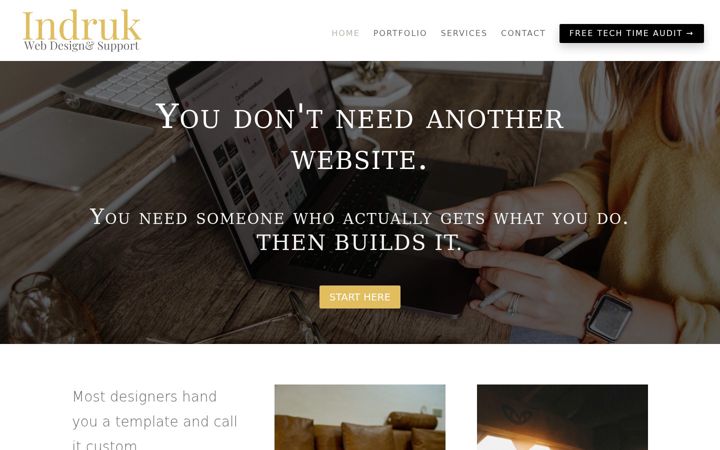 Screenshot of indrukdesign.com
