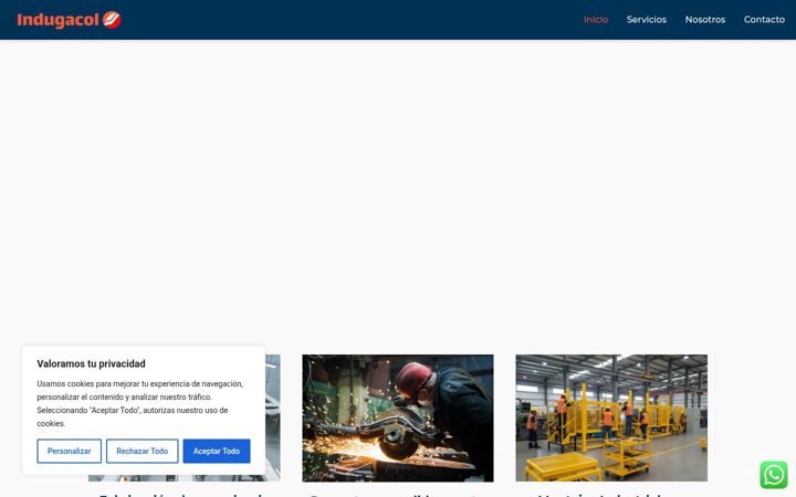 Screenshot of indugacol.com