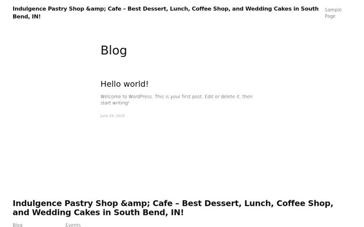 Screenshot of indulgencepastryshop.com