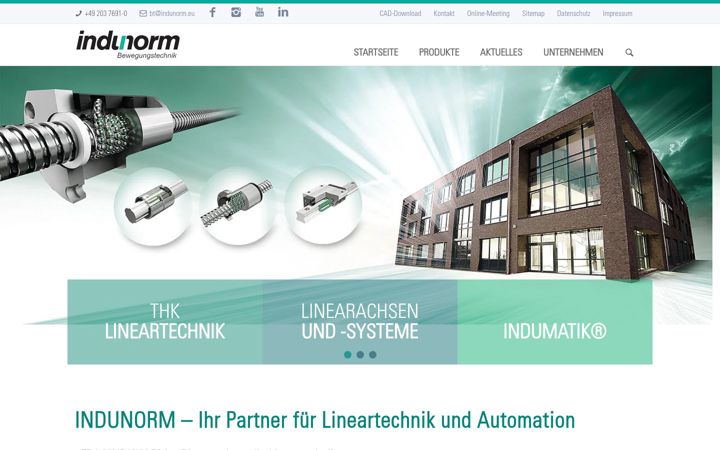 Screenshot of indunorm.eu