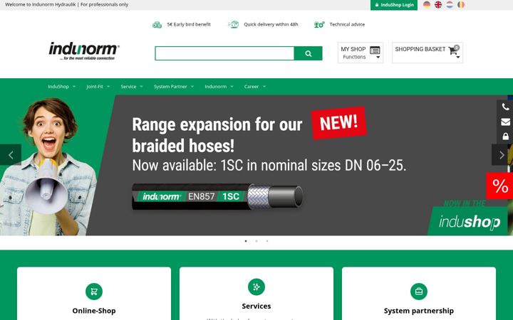 Screenshot of indunorm.fr