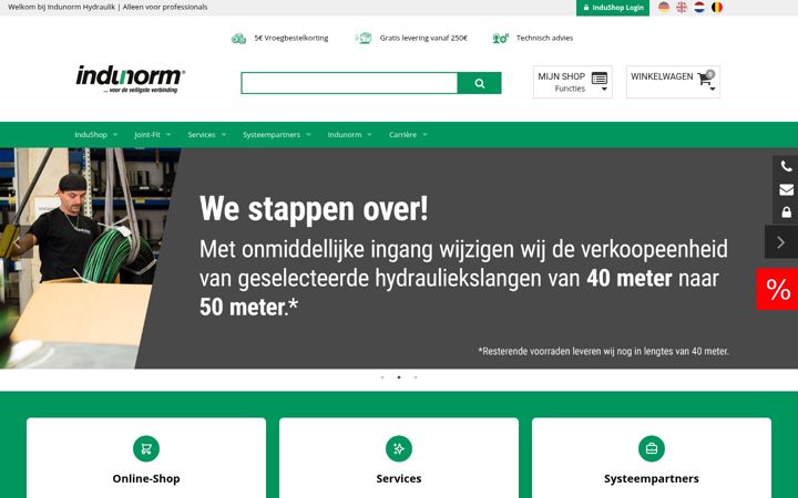Screenshot of indunorm.nl