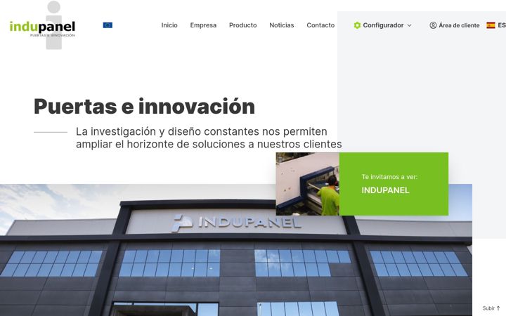 Screenshot of indupanel.es