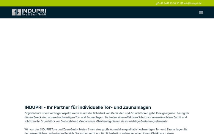 Screenshot of indupri.de