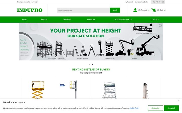 Screenshot of indupro.ch