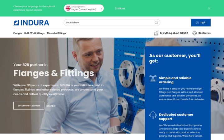 Screenshot of indura.com