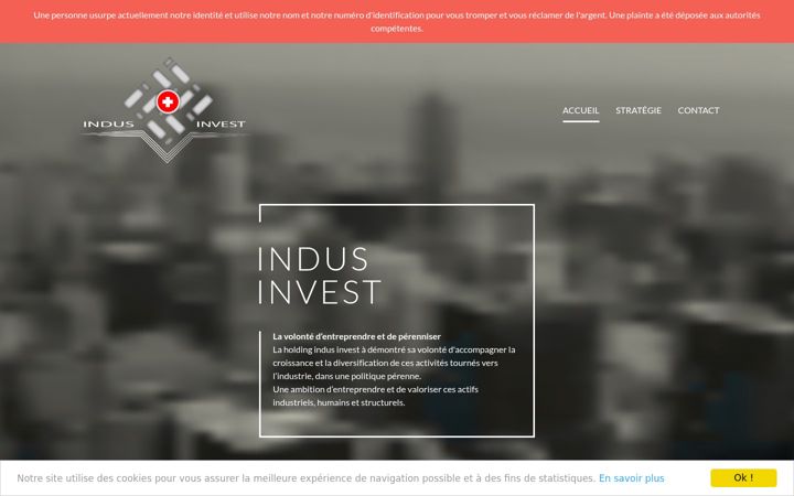 Screenshot of indus-invest.ch