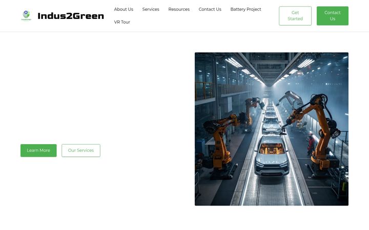 Screenshot of indus2green.com