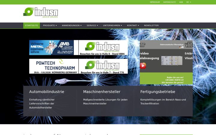 Screenshot of indusa.de
