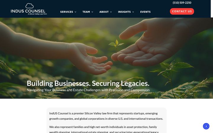 Screenshot of induscounsel.com