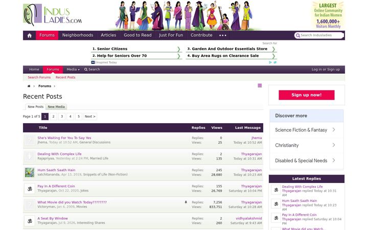 Screenshot of indusladies.com
