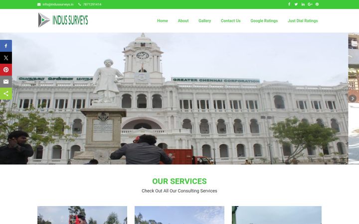 Screenshot of indussurveys.com