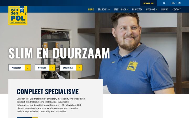 Screenshot of industrial-automation-vandenpol.com