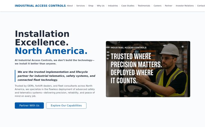 Screenshot of industrialaccesscontrols.com