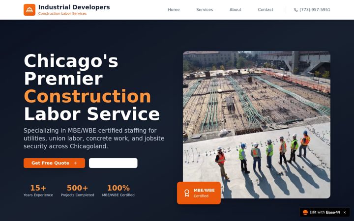 Screenshot of industrialdevchicago.com