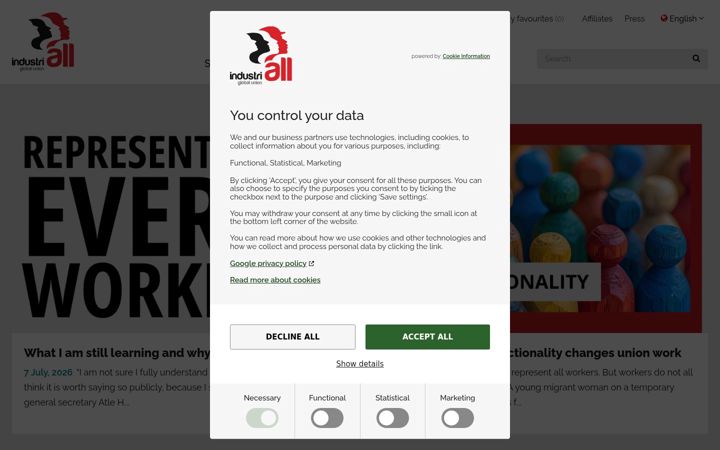 Screenshot of industriall-union.org
