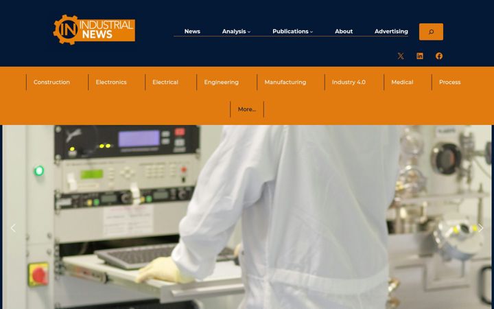Screenshot of industrialnews.co.uk
