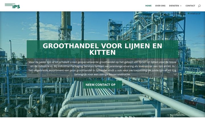 Skärmbild av industrialpackagingservices.nl