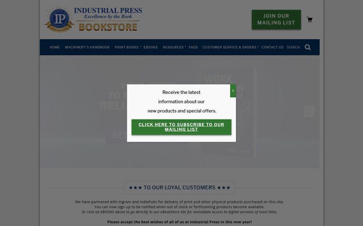 Screenshot of industrialpress.com