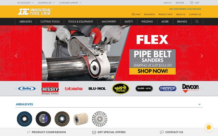 Captura de pantalla de industrialtoolcrib.com