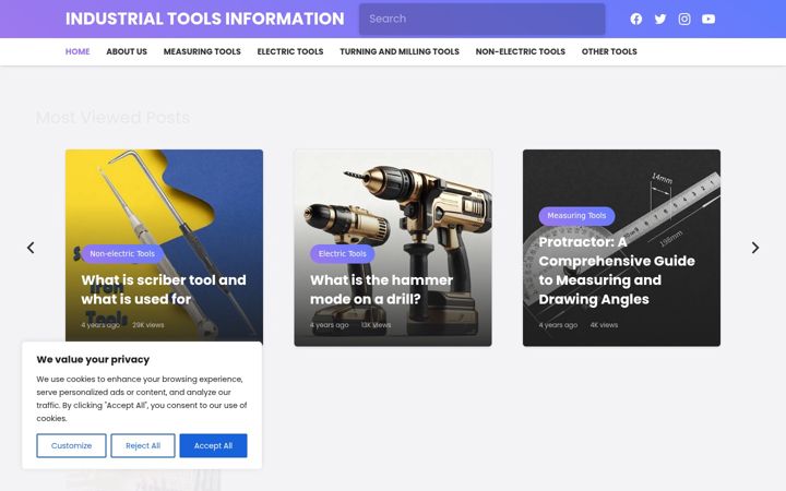 Screenshot of industrialtoolsinfo.com
