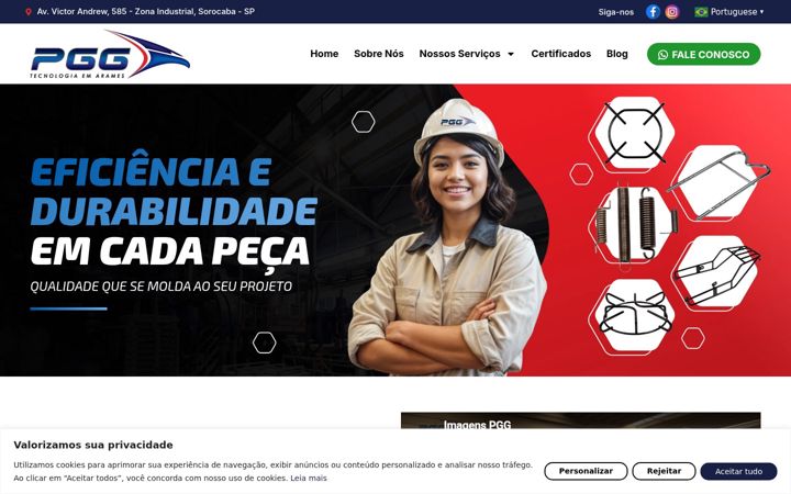 Screenshot of industriaspgg.com.br