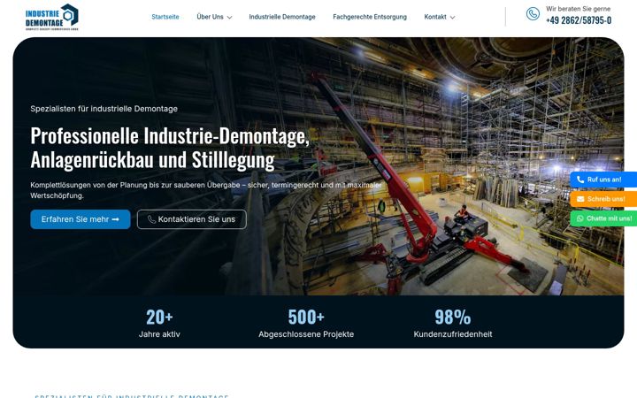 Screenshot of industrie-demontage.de