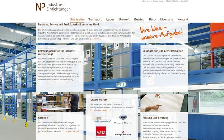 Screenshot of industrie-einrichter.de
