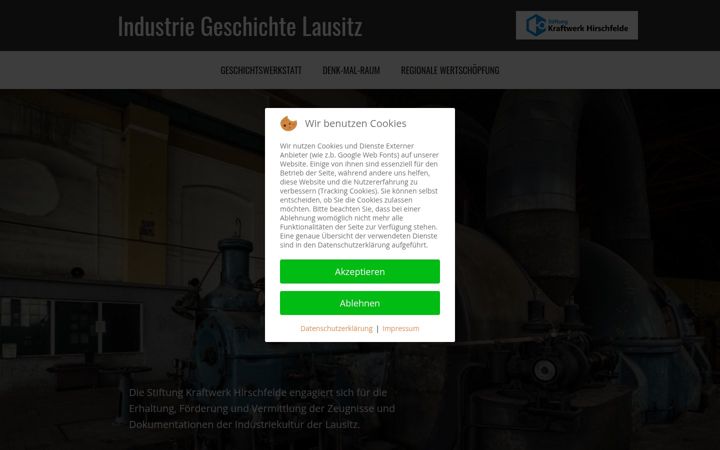 Screenshot of industrie-geschichte-lausitz.de