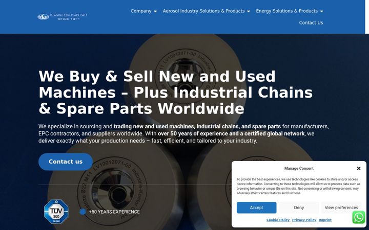 Screenshot of industrie-kontor.com
