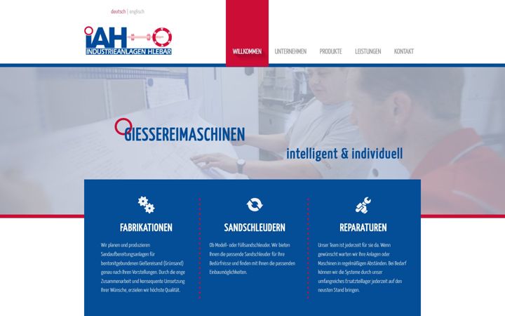 Screenshot of industrieanlagen-hlebar.de