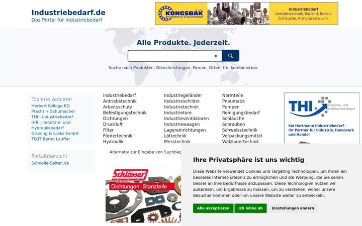Screenshot of industriebedarf.de