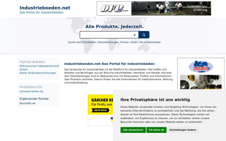 Screenshot of industrieboeden.net