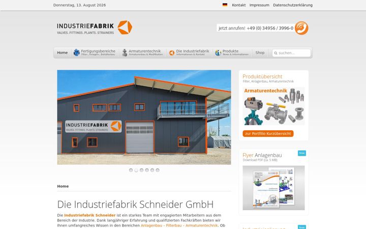 Screenshot of industriefabrik.com