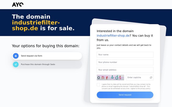 Screenshot of industriefilter-shop.de