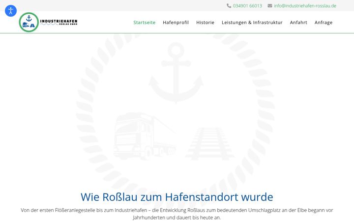Screenshot of industriehafen-rosslau.de