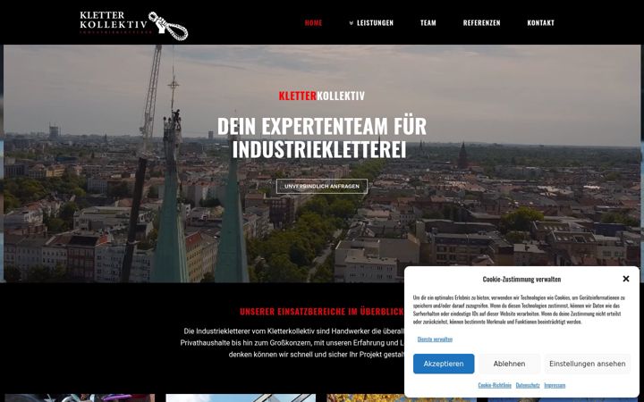 Screenshot of industrieklettererberlin.com