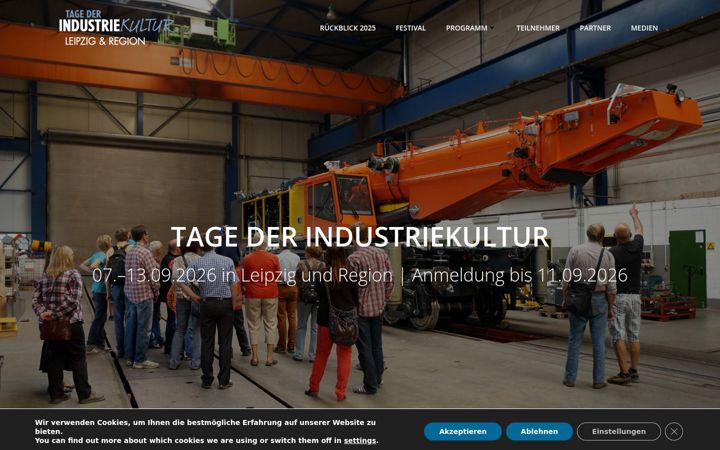 Screenshot of industriekulturtag-leipzig.de