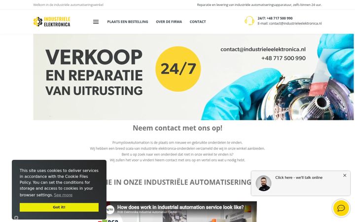 Screenshot of industrieleelektronica.nl