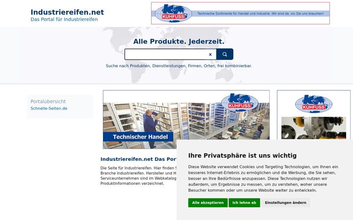 Screenshot of industriereifen.net