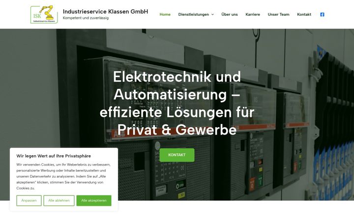 Screenshot of industrieservice-klassen.de
