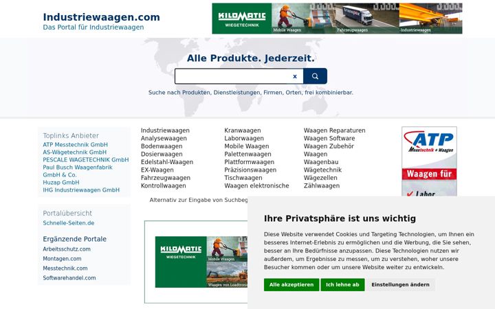 Screenshot of industriewaagen.com