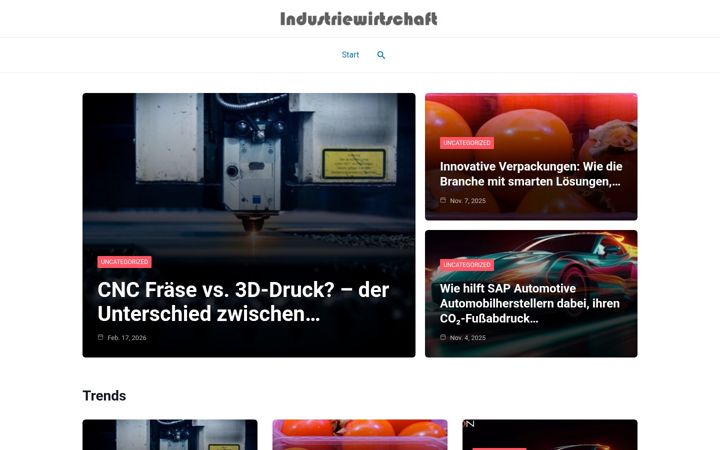 Screenshot of industriewirtschaft.de