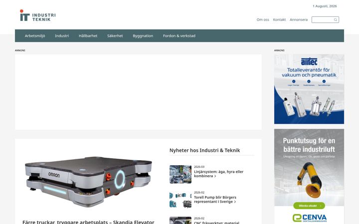 Screenshot of industriteknik.net