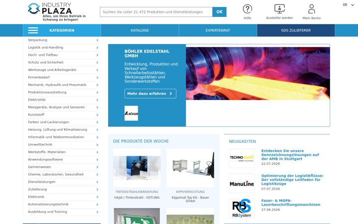 Screenshot of industry-plaza.de