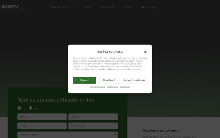 Screenshot of industry-staff.com